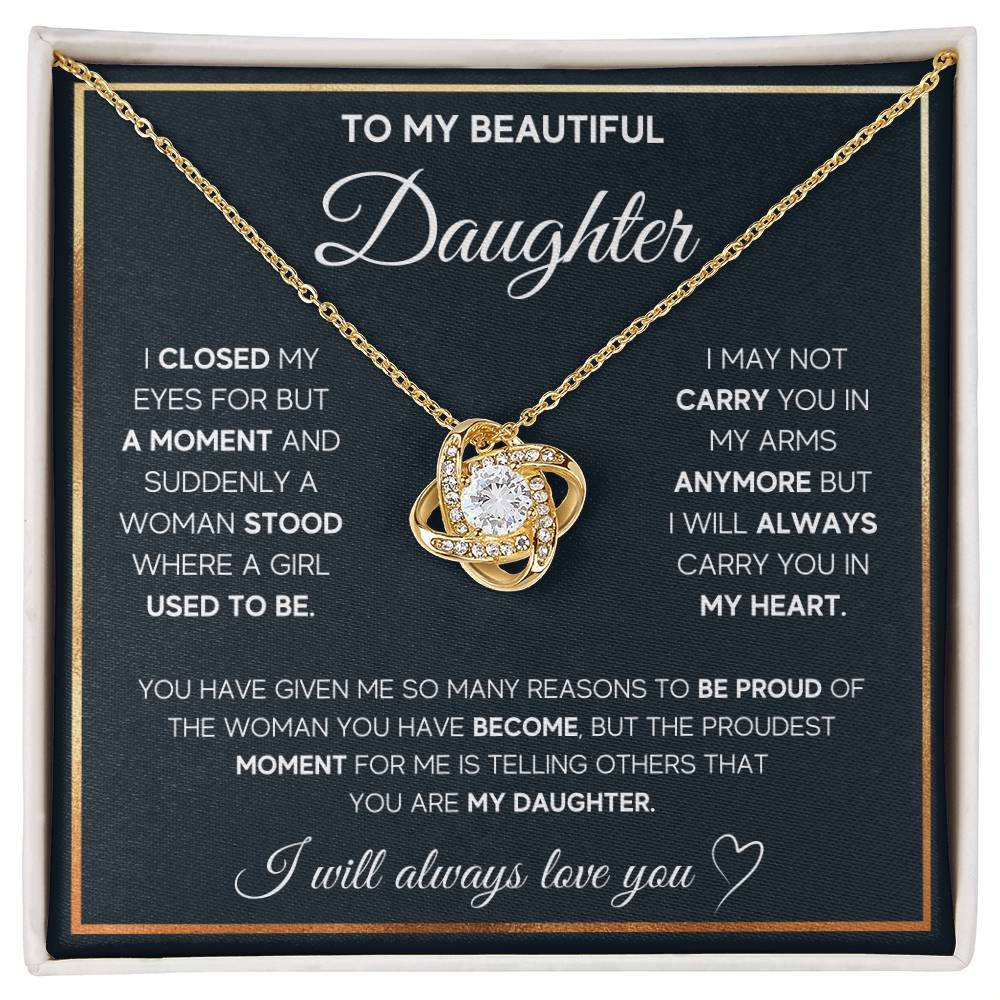 Meaningful Gift for Daughter – Love Knot Necklace She'll Treasure Forever