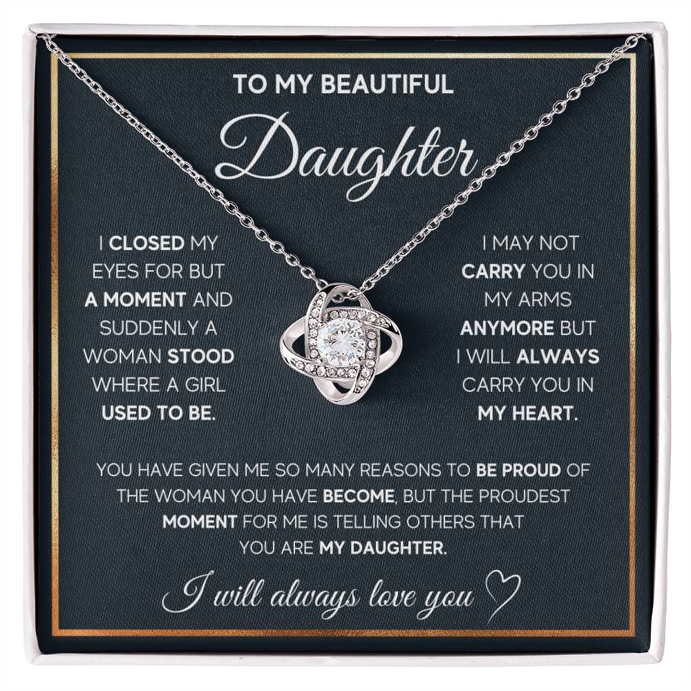 Meaningful Gift for Daughter – Love Knot Necklace She'll Treasure Forever