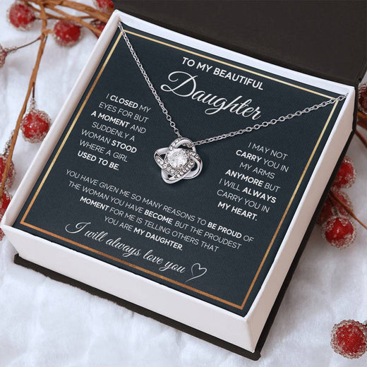 Meaningful Gift for Daughter – Love Knot Necklace She'll Treasure Forever