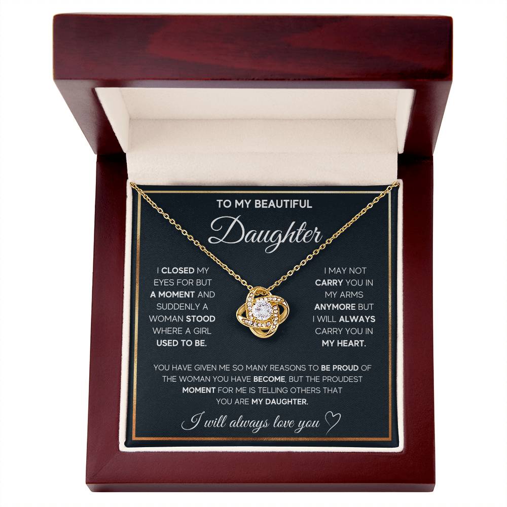 Meaningful Gift for Daughter – Love Knot Necklace She'll Treasure Forever
